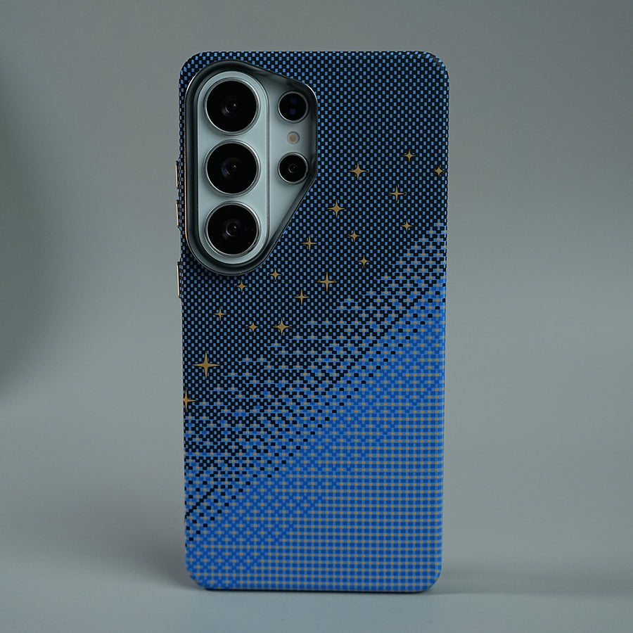 Galaxy Ultra Series Premium Pixel Gradient MagSafe Case with Metal Camera Frame