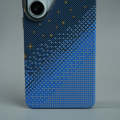Galaxy Ultra Series Premium Pixel Gradient MagSafe Case with Metal Camera Frame