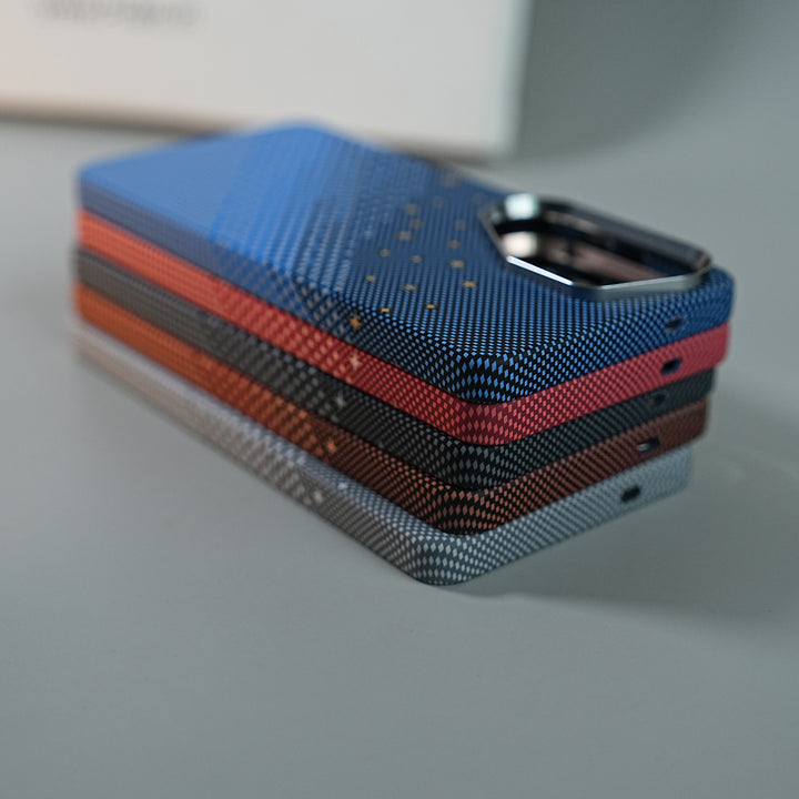 Galaxy Ultra Series Premium Pixel Gradient MagSafe Case with Metal Camera Frame
