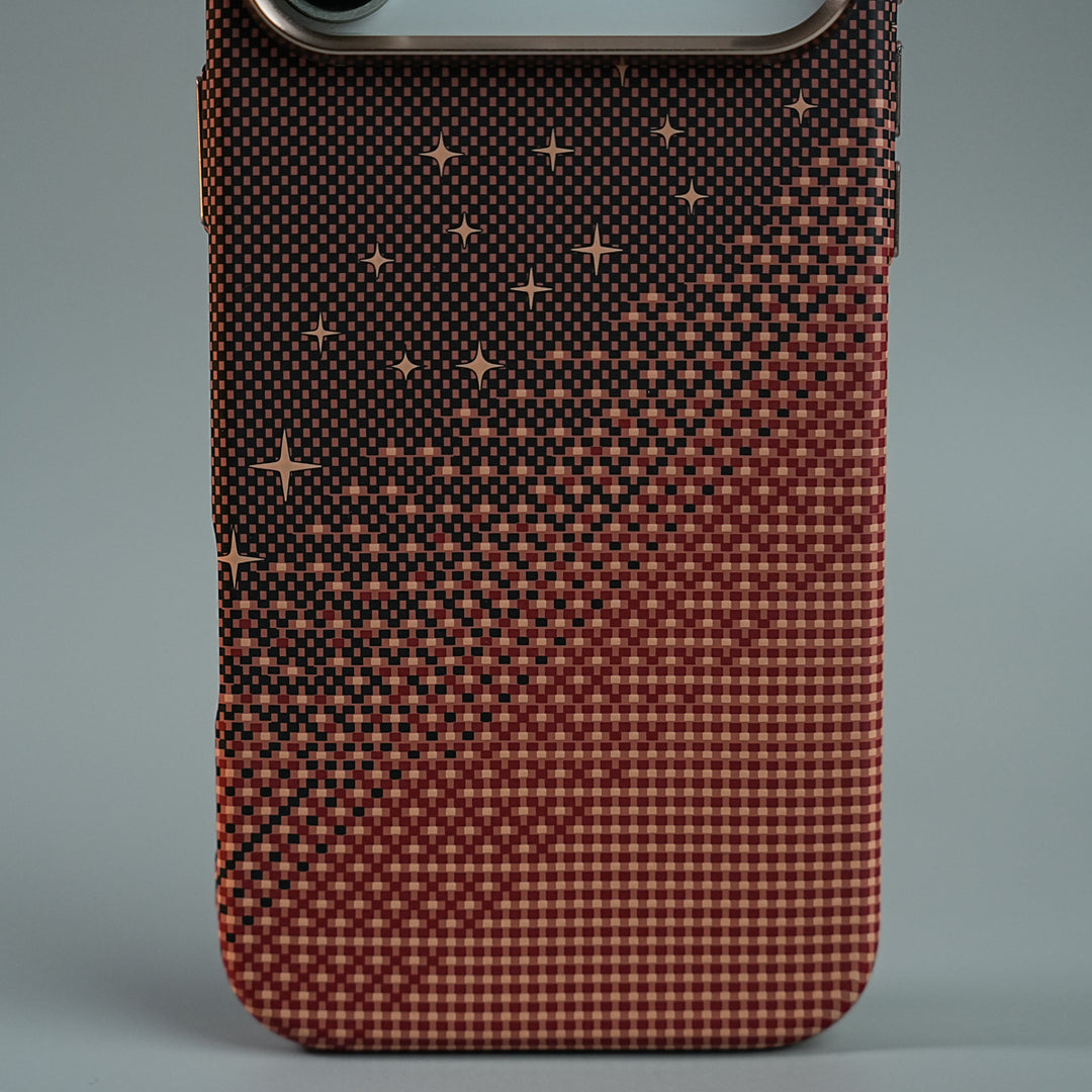 iPhone 17 Series Premium Pixel Gradient MagSafe Case with Metal Camera Frame
