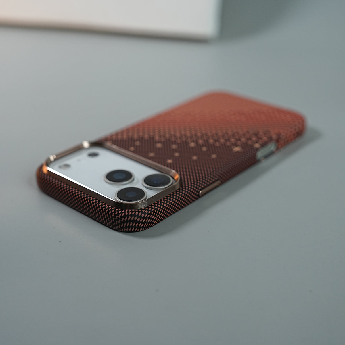 iPhone 17 Series Premium Pixel Gradient MagSafe Case with Metal Camera Frame