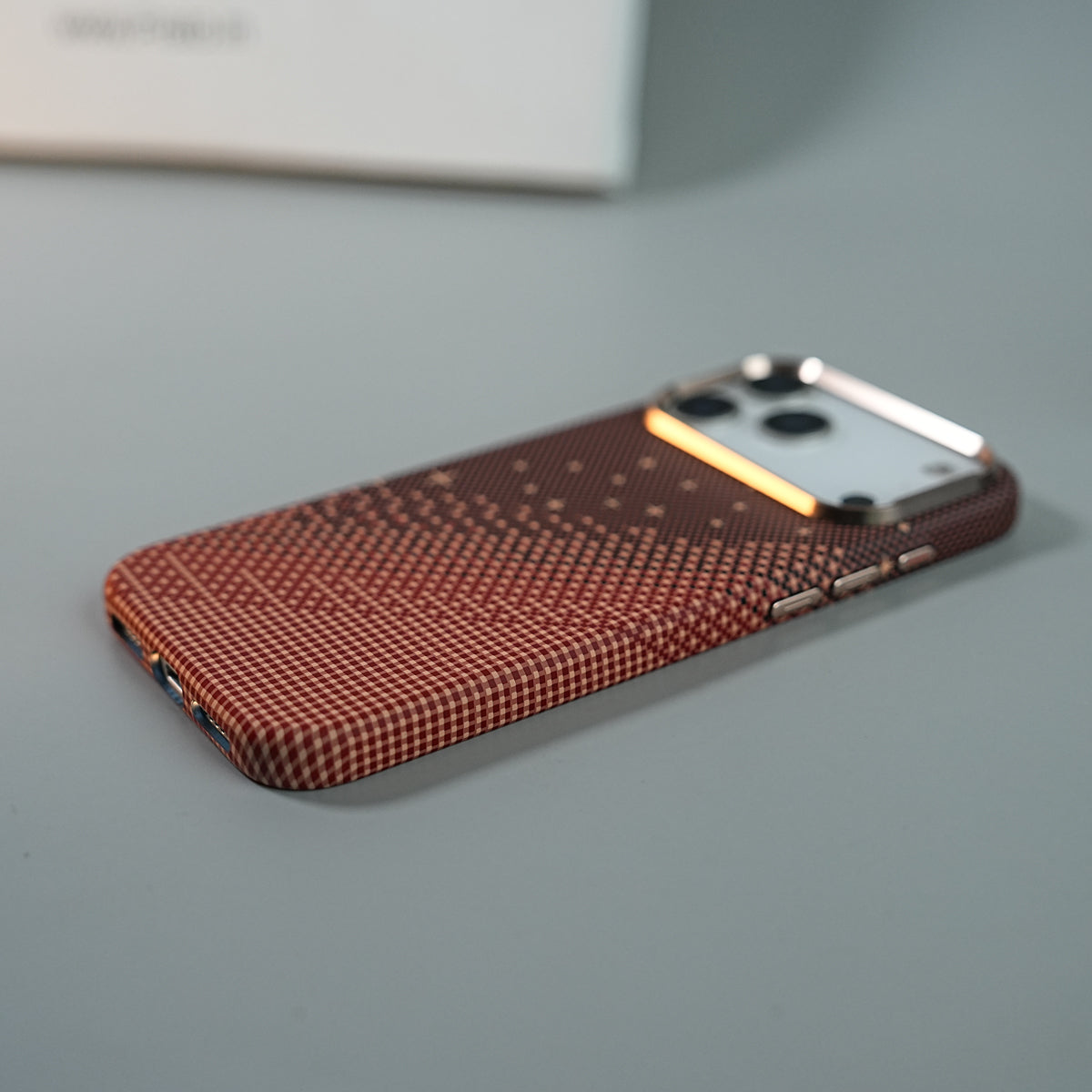 iPhone 17 Series Premium Pixel Gradient MagSafe Case with Metal Camera Frame