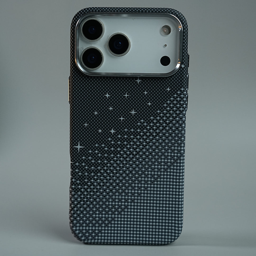 iPhone 17 Series Premium Pixel Gradient MagSafe Case with Metal Camera Frame