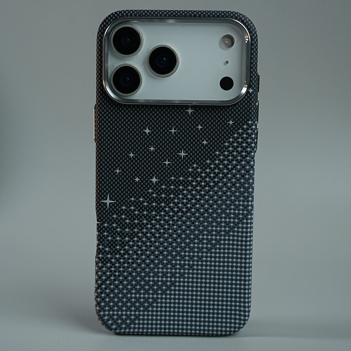 iPhone 17 Series Premium Pixel Gradient MagSafe Case with Metal Camera Frame