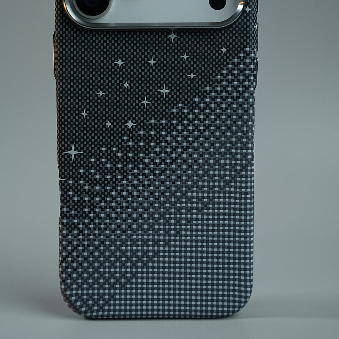 iPhone 17 Series Premium Pixel Gradient MagSafe Case with Metal Camera Frame