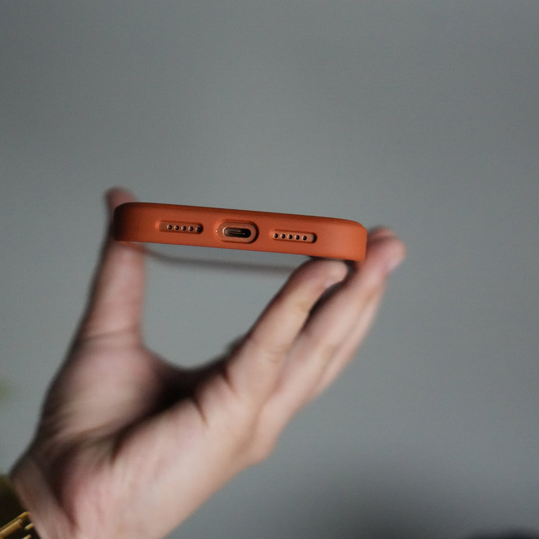 iPhone 17 Pro PU Leather Logo Cut Plain Case Premium Finish Cover