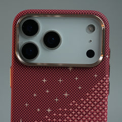 iPhone 17 Series Premium Pixel Gradient MagSafe Case with Metal Camera Frame
