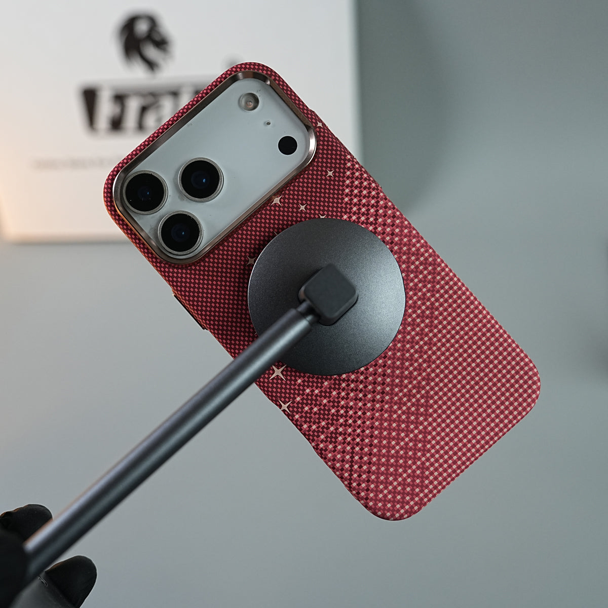 iPhone 17 Series Premium Pixel Gradient MagSafe Case with Metal Camera Frame