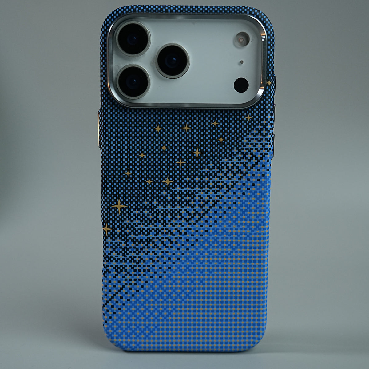 iPhone 17 Series Premium Pixel Gradient MagSafe Case with Metal Camera Frame