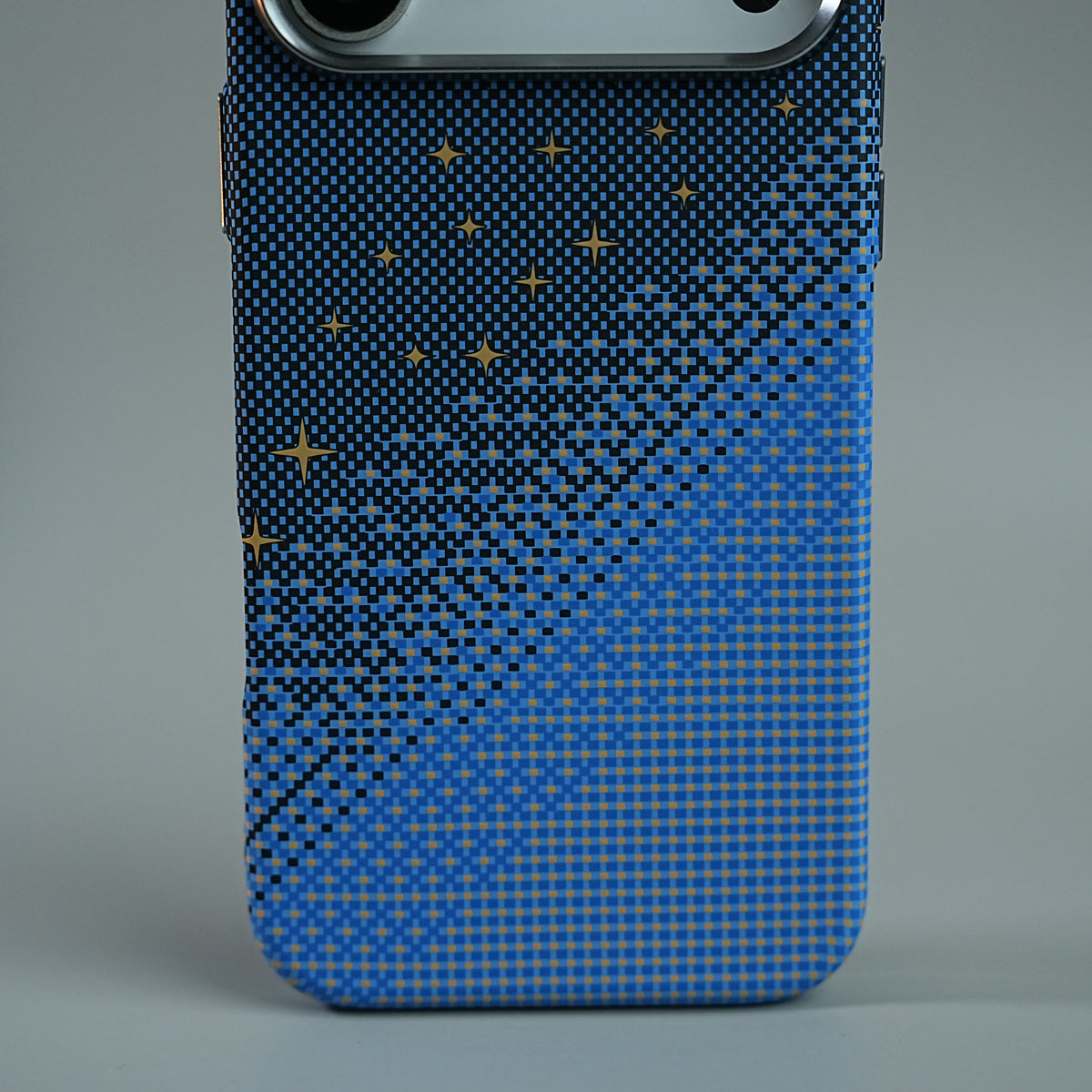 iPhone 17 Series Premium Pixel Gradient MagSafe Case with Metal Camera Frame