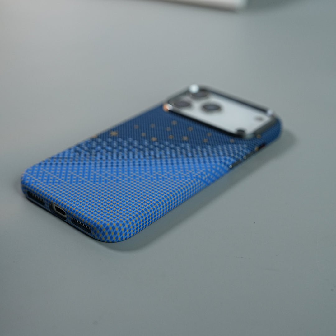 iPhone 17 Series Premium Pixel Gradient MagSafe Case with Metal Camera Frame