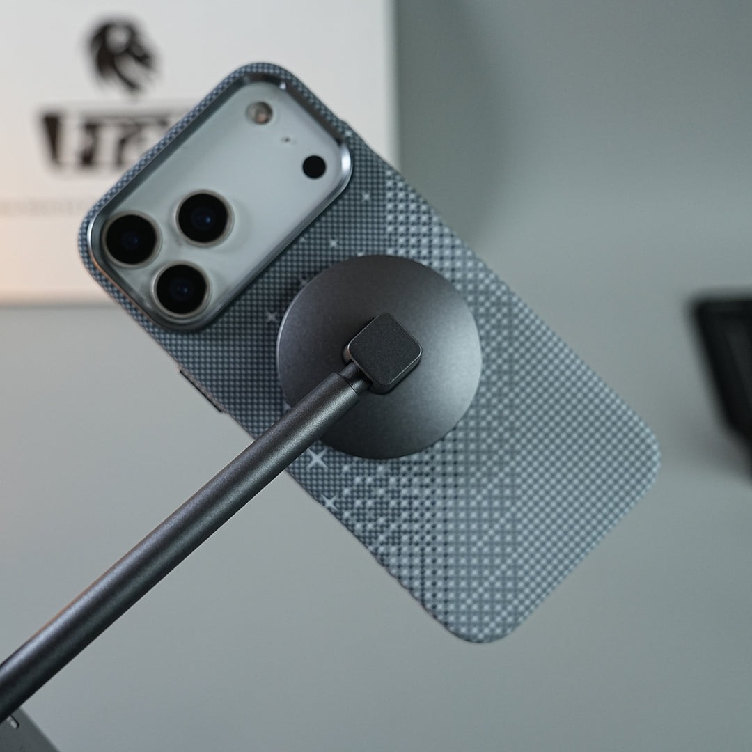 iPhone 17 Series Premium Pixel Gradient MagSafe Case with Metal Camera Frame