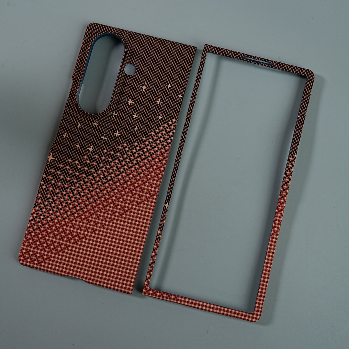 Galaxy Fold 7 Premium Pixel Gradient MagSafe Case with Metal Camera Frame