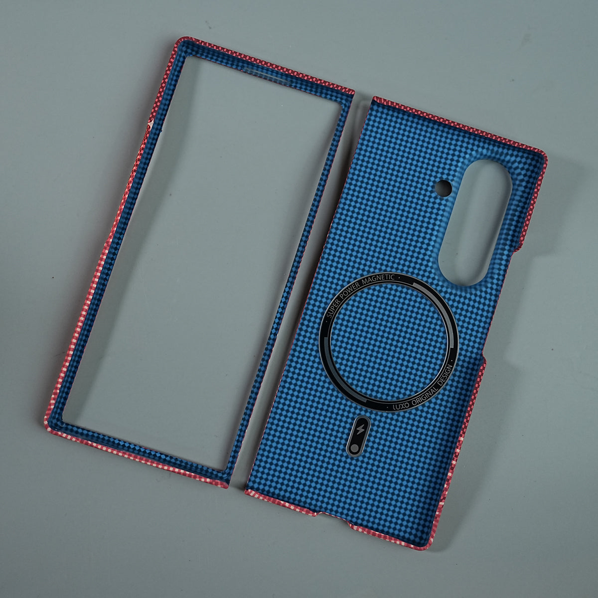 Galaxy Fold 7 Premium Pixel Gradient MagSafe Case with Metal Camera Frame
