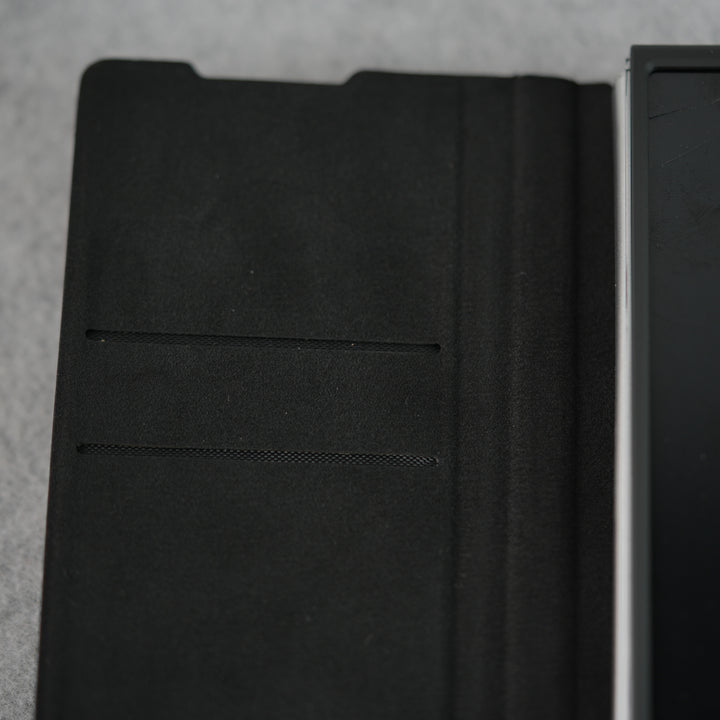 Samsung Galaxy Z Fold Series Premium Leather Textured Flip Case with Metal Kick Stand Cover