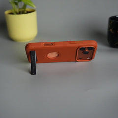 iPhone 17 Pro Full PU Leather Inbuilt Metal Stand Case Cover