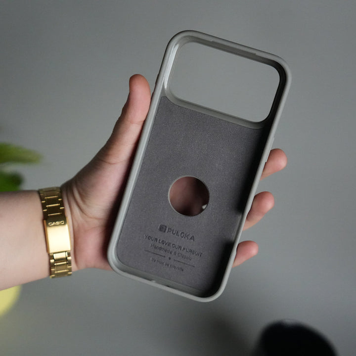 iPhone 17 Pro Max Full PU Leather Inbuilt Metal Stand Case Cover