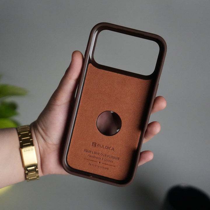 iPhone 17 Pro Full PU Leather Inbuilt Metal Stand Case Cover