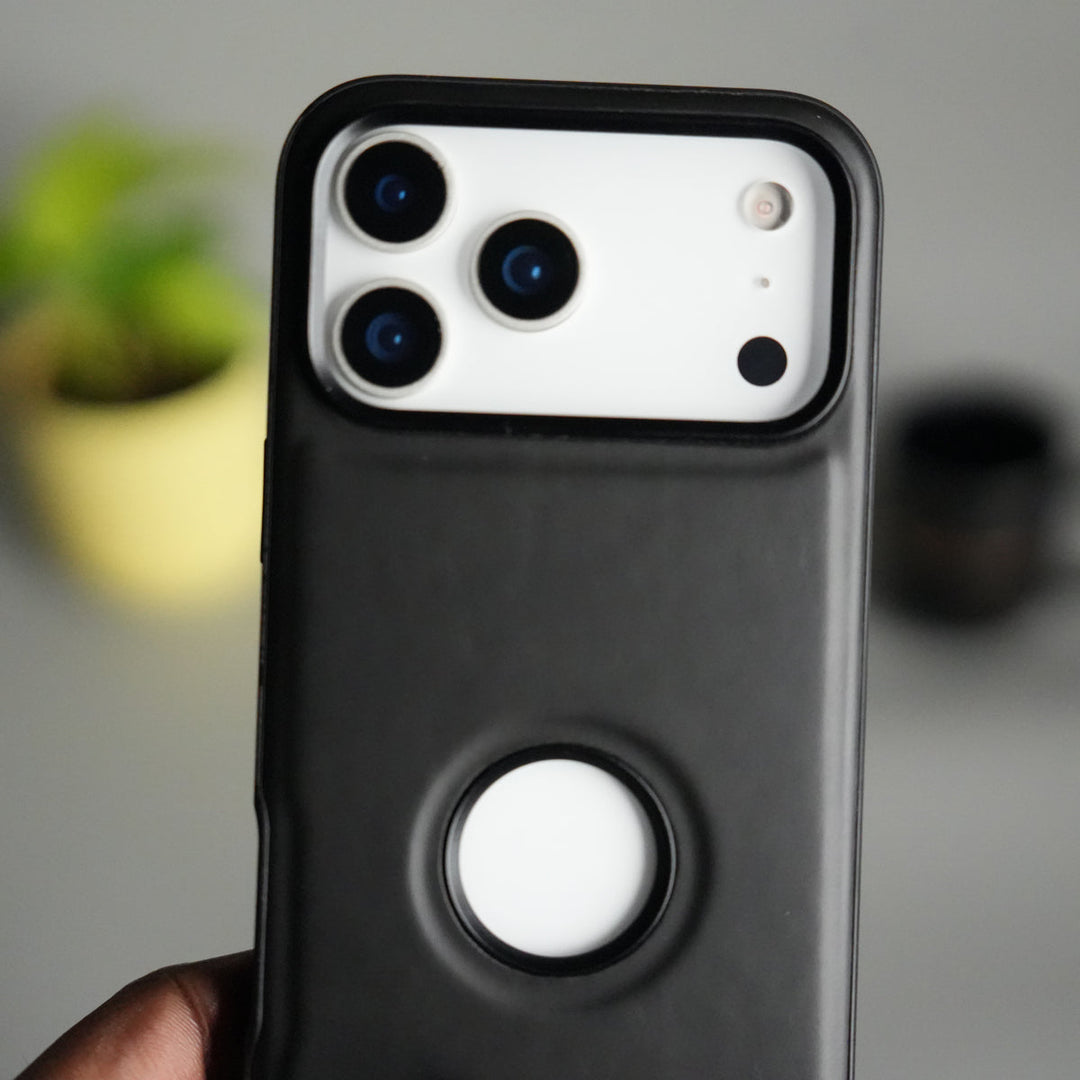 iPhone 17 Pro Max Full PU Leather Inbuilt Metal Stand Case Cover