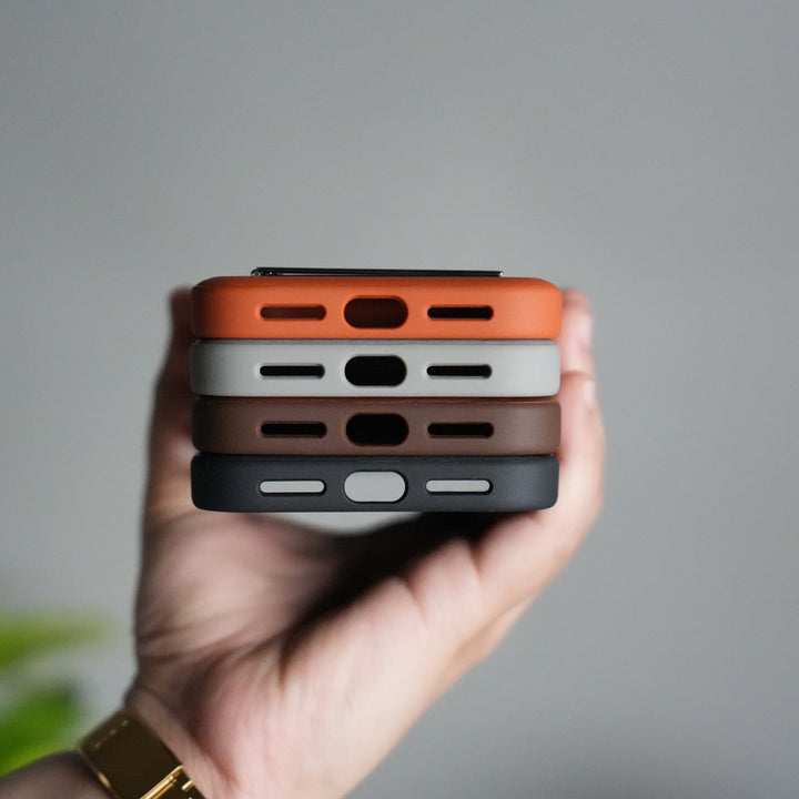 iPhone 17 Pro Max Full PU Leather Inbuilt Metal Stand Case Cover