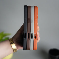 iPhone 17 Pro Full PU Leather Inbuilt Metal Stand Case Cover