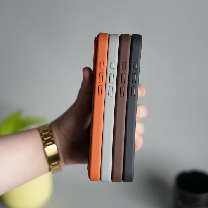 iPhone 17 Pro Max Full PU Leather Inbuilt Metal Stand Case Cover