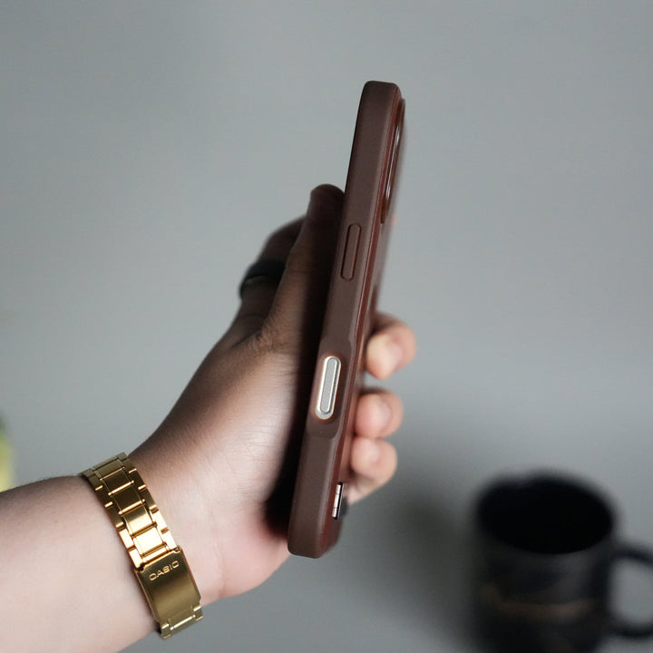 iPhone 17 Full PU Leather Inbuilt Metal Stand Case Cover