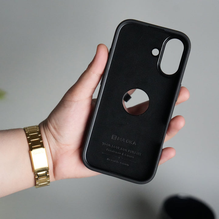 iPhone 17 Full PU Leather Inbuilt Metal Stand Case Cover