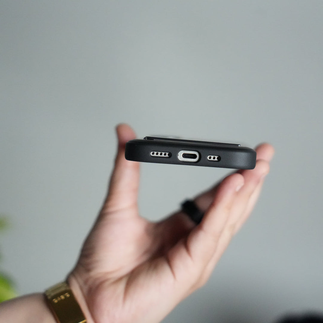 iPhone 17 Full PU Leather Inbuilt Metal Stand Case Cover