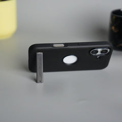 iPhone 17 Full PU Leather Inbuilt Metal Stand Case Cover