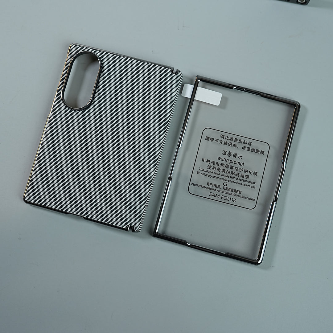 Matte Protective Case with Carbon Fiber Texture & Dual Protective Material For Galaxy Z Fold 8