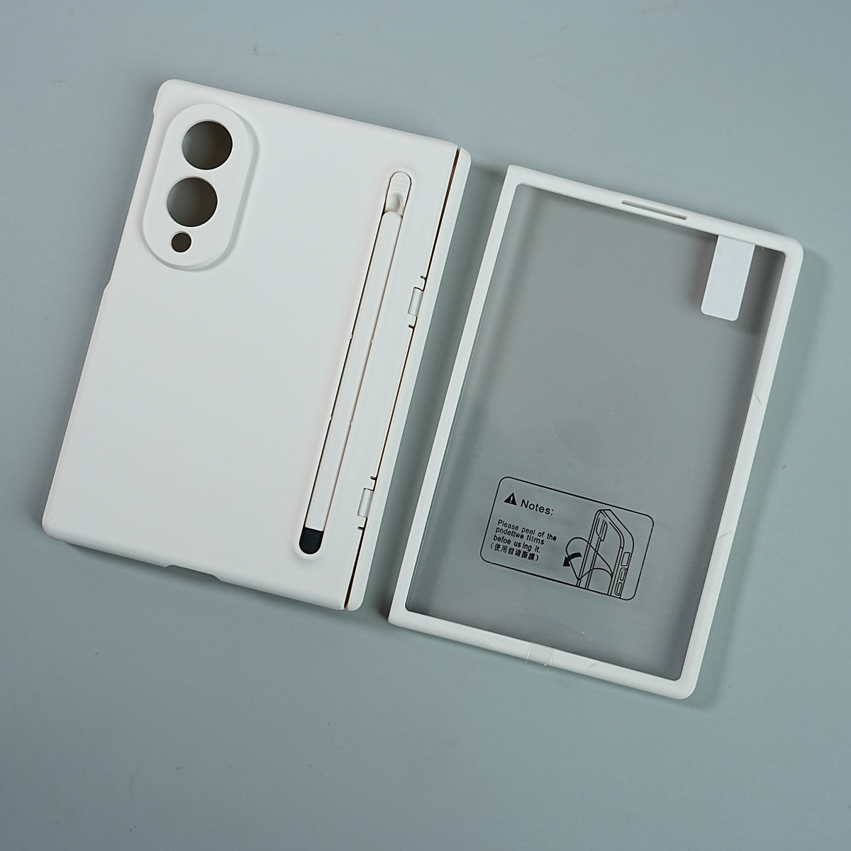Matte Finish Case with Built-in Screen Protector For Samsung Galaxy Z Fold 8 | Full Hinge Protection & S Pen Holder