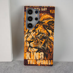 Samsung Galaxy Ultra Series Carbon Fiber Texture Tiger Lion Design Hard Pc MagSafe Case Cover