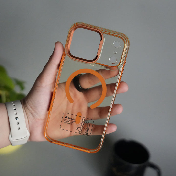 iPhone 17 Pro Max Transparent MagSafe Case with Metal Camera Frame | Crystal Clear Back Cover