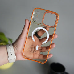 iPhone 17 Pro Transparent MagSafe Case with Metal Camera Frame | Crystal Clear Back Cover
