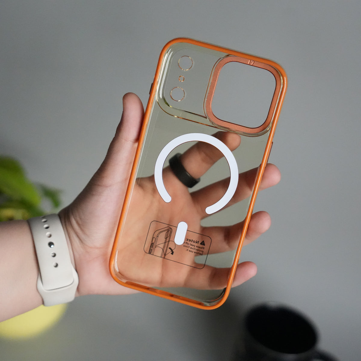 iPhone 17 Pro Transparent MagSafe Case with Metal Camera Frame | Crystal Clear Back Cover