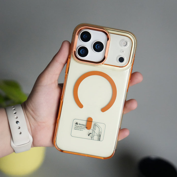 iPhone 17 Pro Max Transparent MagSafe Case with Metal Camera Frame | Crystal Clear Back Cover