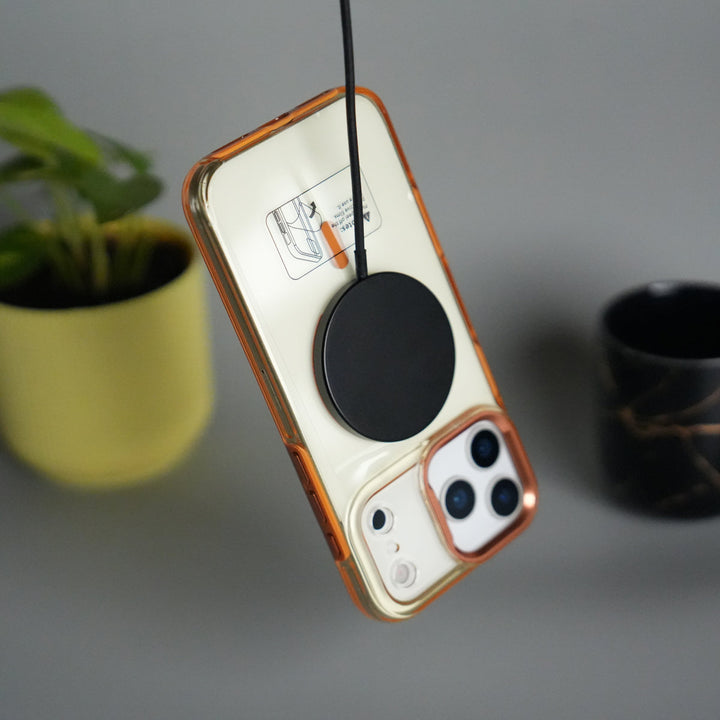 iPhone 17 Pro Max Transparent MagSafe Case with Metal Camera Frame | Crystal Clear Back Cover