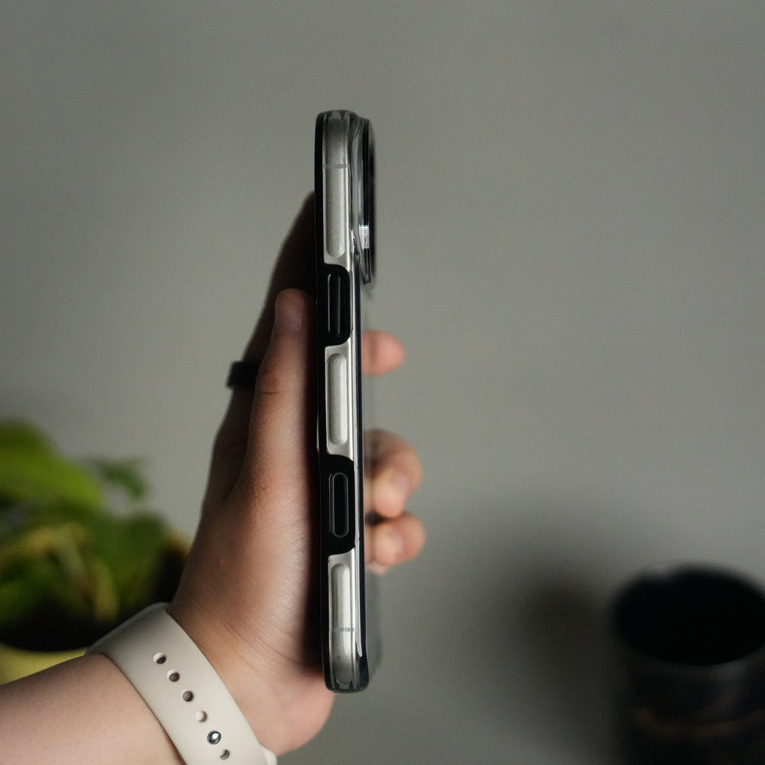 iPhone 17 Pro Max Transparent MagSafe Case with Metal Camera Frame | Crystal Clear Back Cover