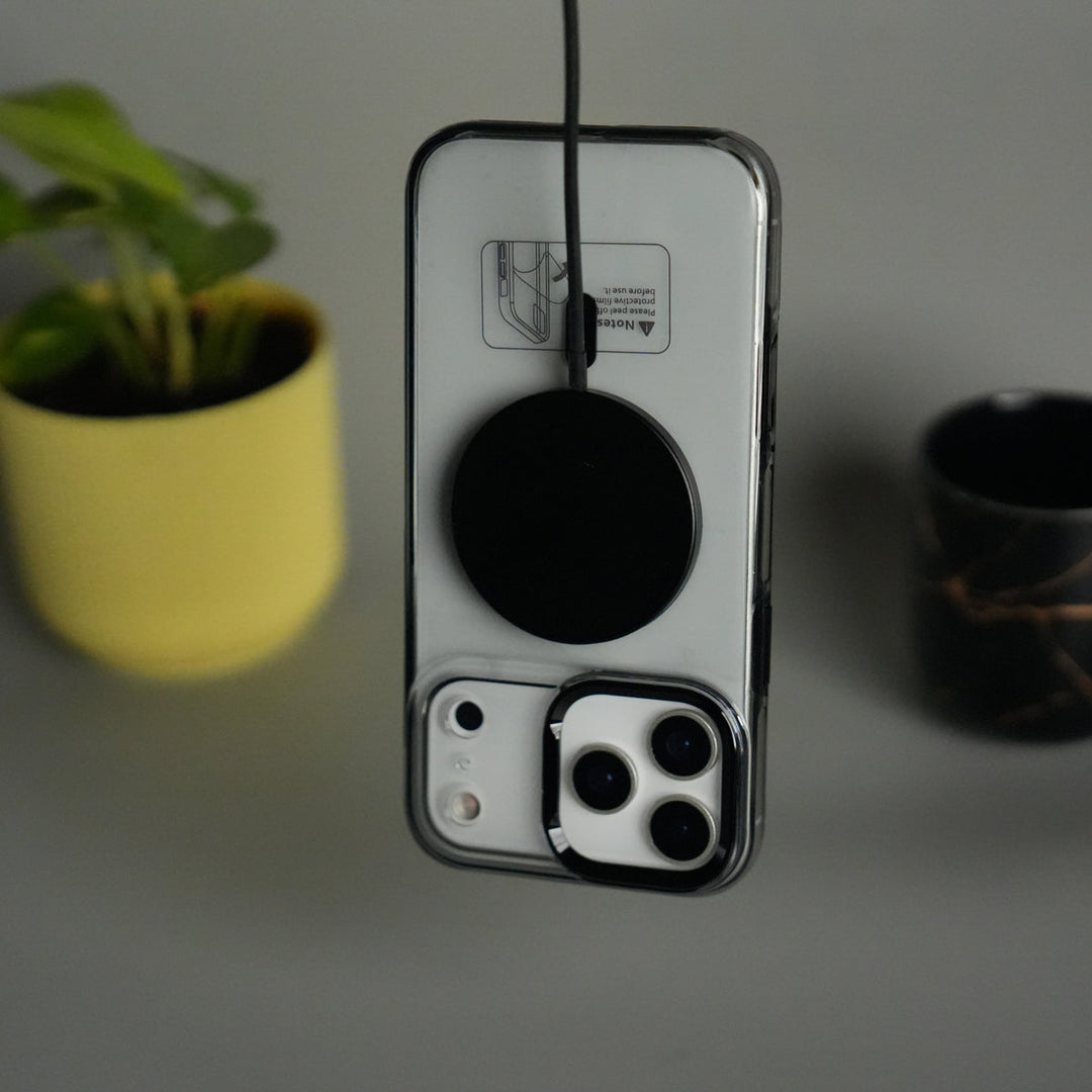 iPhone 17 Pro Transparent MagSafe Case with Metal Camera Frame | Crystal Clear Back Cover