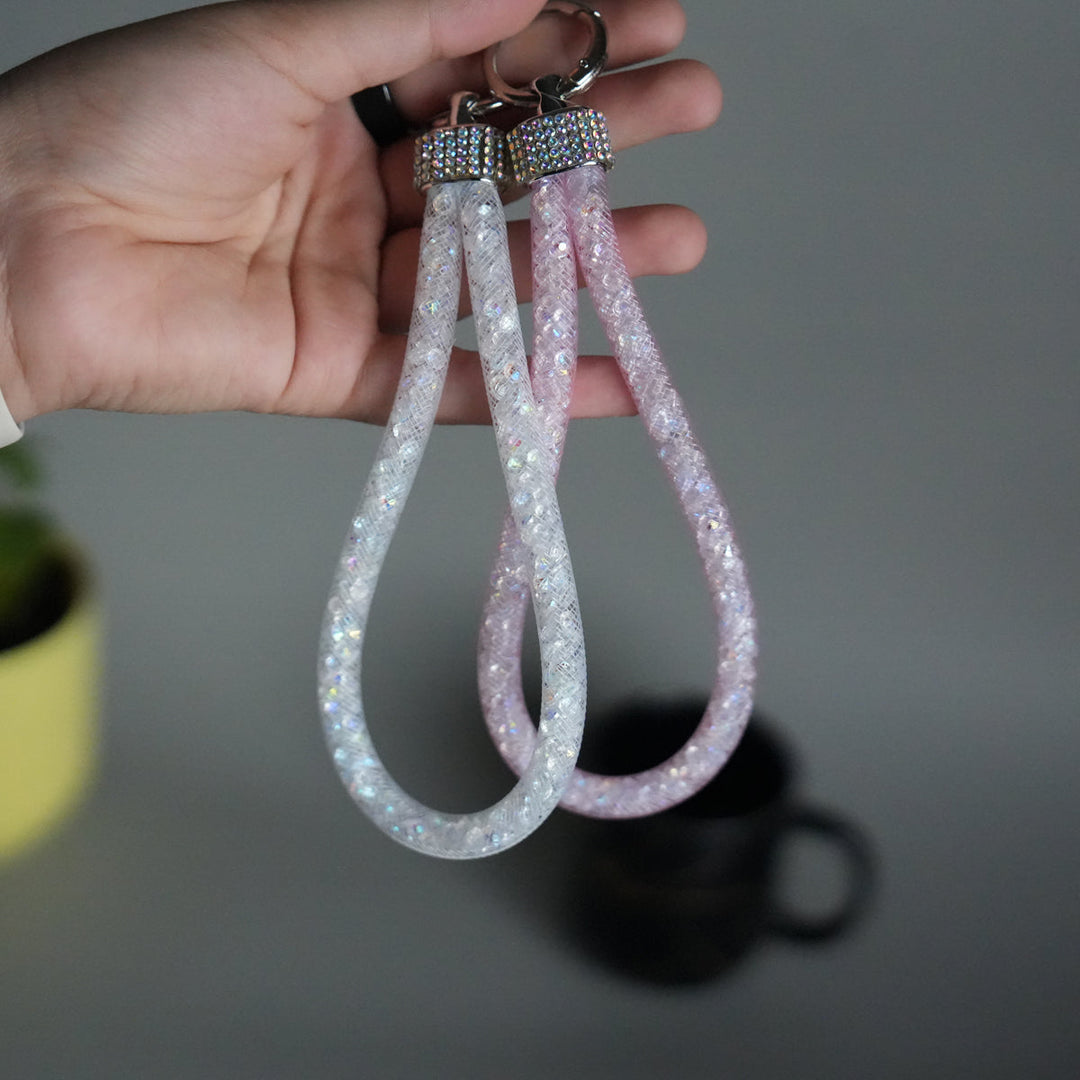 Galaxy S25 Ultra Shimmer Bow Design Case | With Mobile Wrist Holder Charm