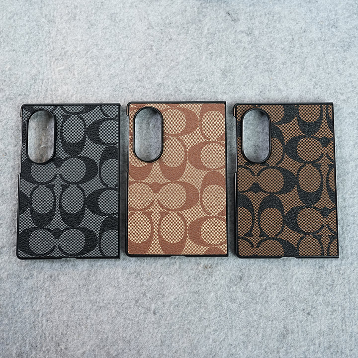 Luxury CC Brand PU Leather Design Case Cover For Samsung Galaxy Z Fold 8
