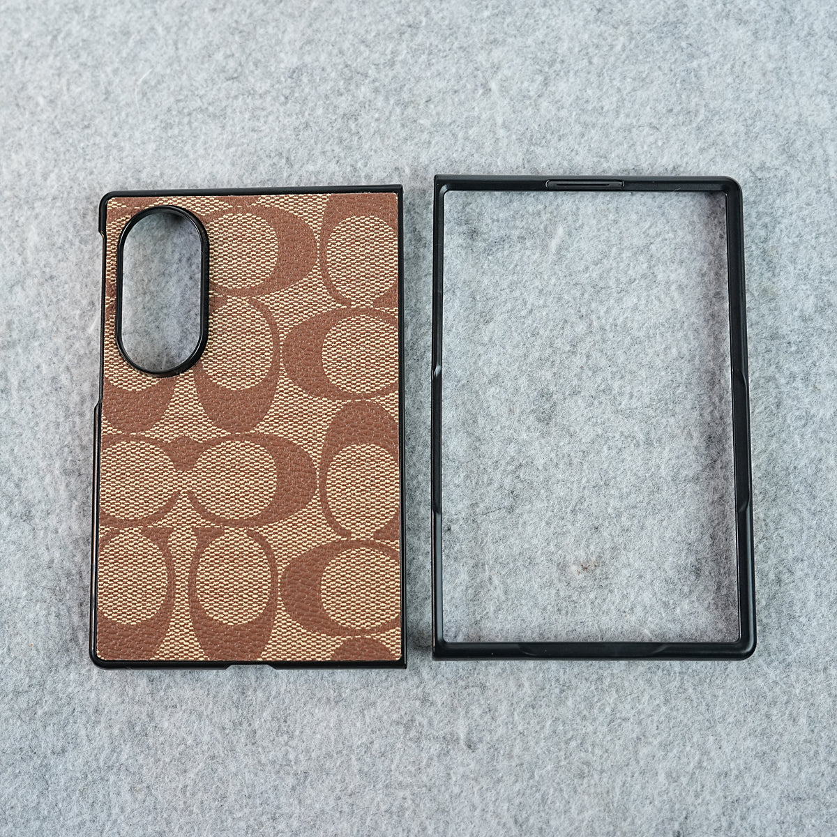 Luxury CC Brand PU Leather Design Case Cover For Samsung Galaxy Z Fold 8