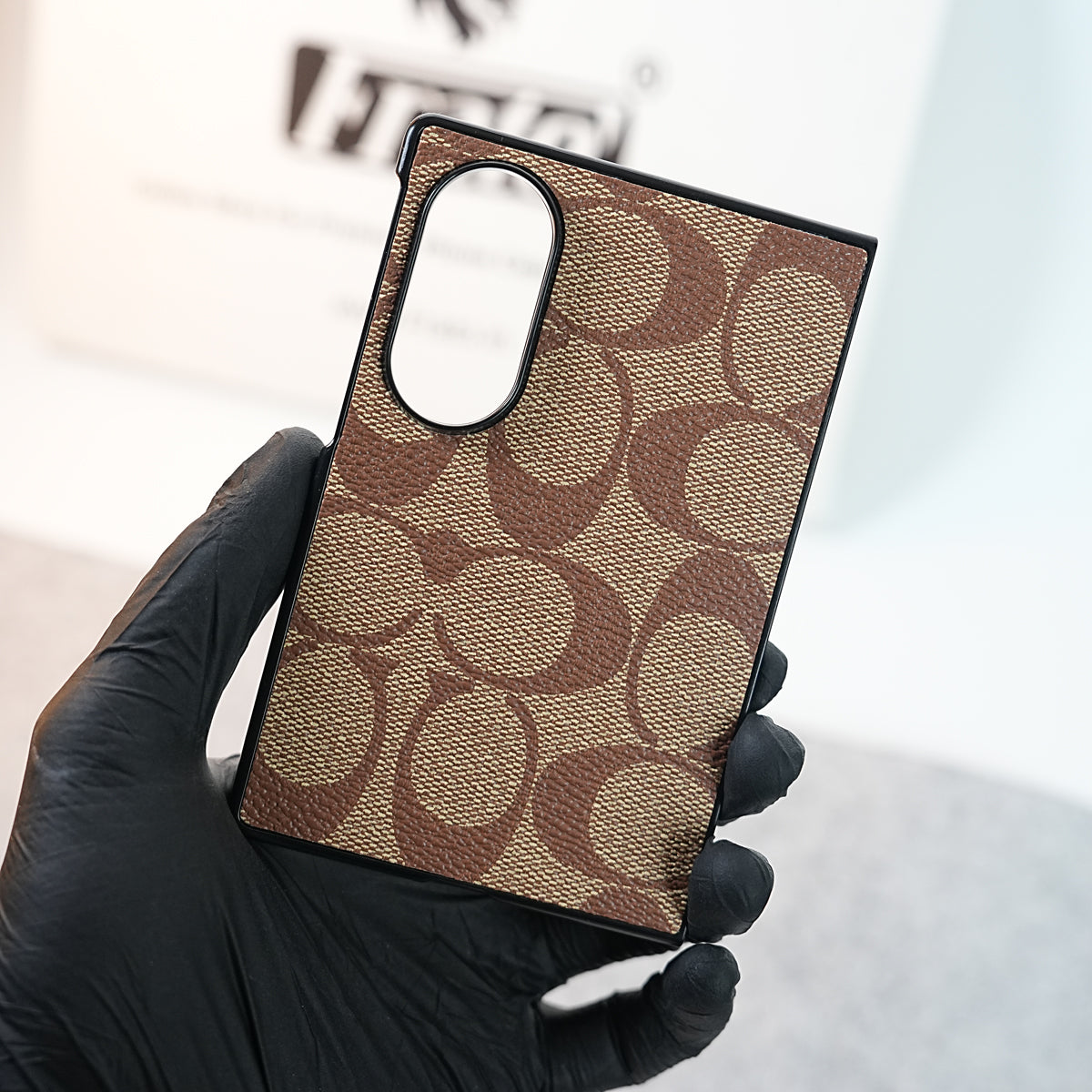Luxury CC Brand PU Leather Design Case Cover For Samsung Galaxy Z Fold 8