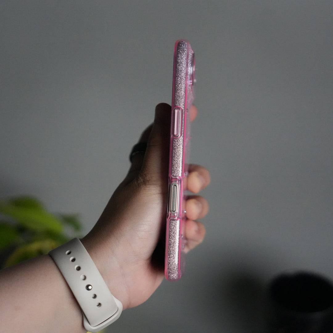 iPhone 17 Air Shimmer Bow Design Case | With Mobile Wrist Holder Charm