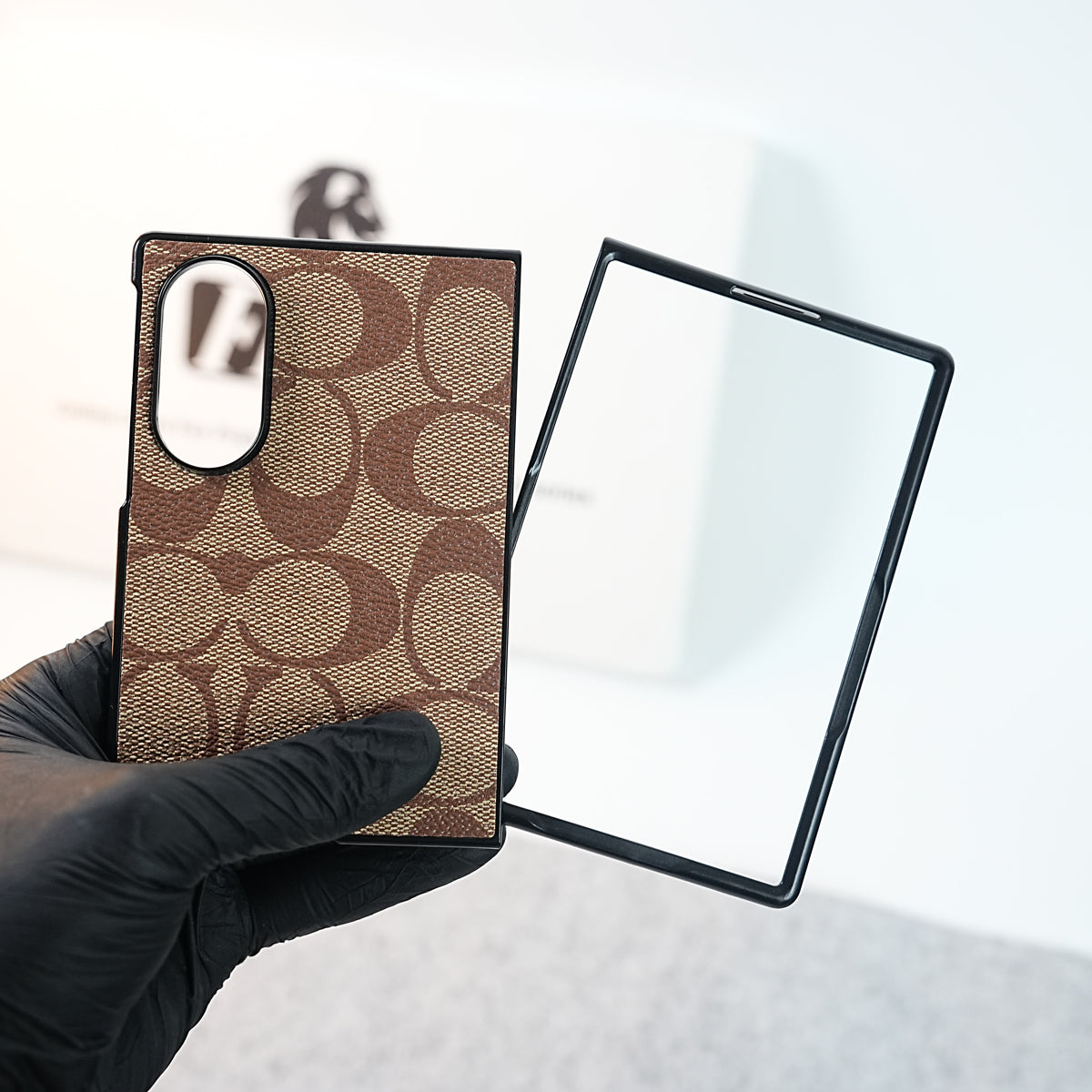 Luxury CC Brand PU Leather Design Case Cover For Samsung Galaxy Z Fold 8