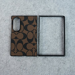 Luxury CC Brand PU Leather Design Case Cover For Samsung Galaxy Z Fold 8