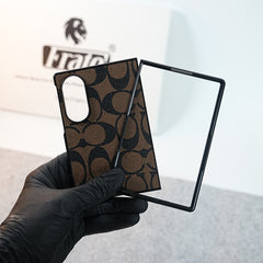 Luxury CC Brand PU Leather Design Case Cover For Samsung Galaxy Z Fold 8