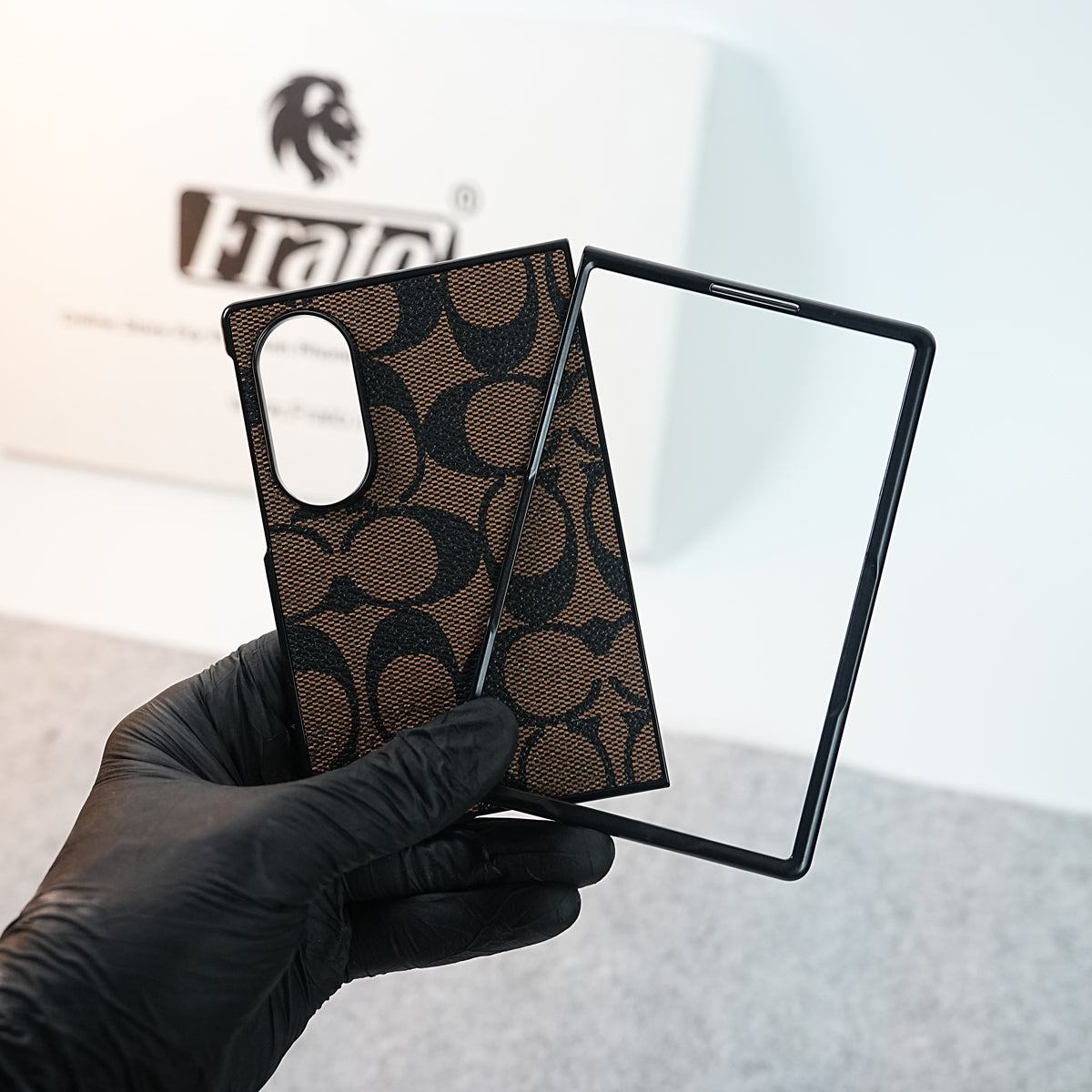 Luxury CC Brand PU Leather Design Case Cover For Samsung Galaxy Z Fold 8