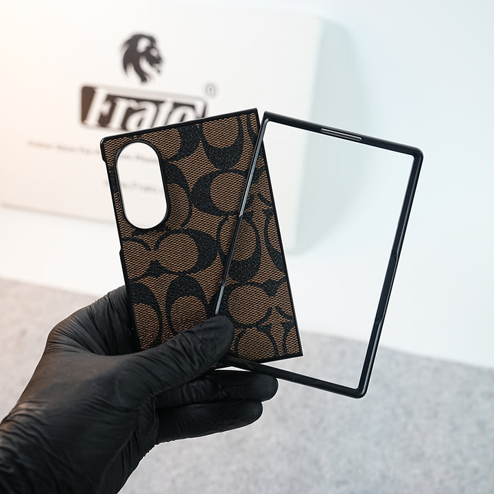 Luxury CC Brand PU Leather Design Case Cover For Samsung Galaxy Z Fold 8